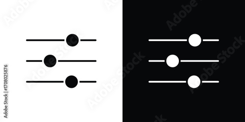 Settings sliders icons. glyph vector icon. Vector illustration eps 10
