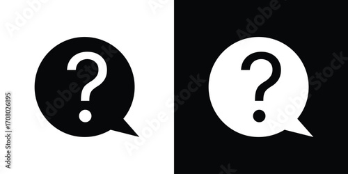 Question icons. glyph vector icon. Vector illustration eps 10
