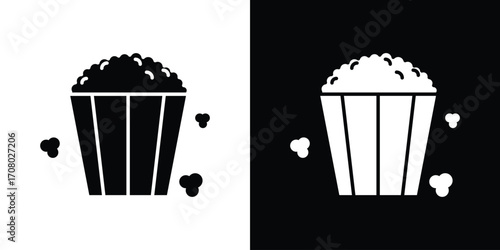 Popcorn icons. glyph vector icon. Vector illustration eps 10