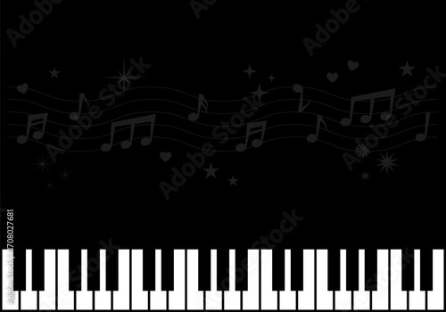 Piano keys. Piano Vector Illustration. Music themed background illustration