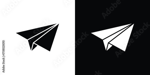 Paper plane icons. glyph vector icon. Vector illustration eps 10