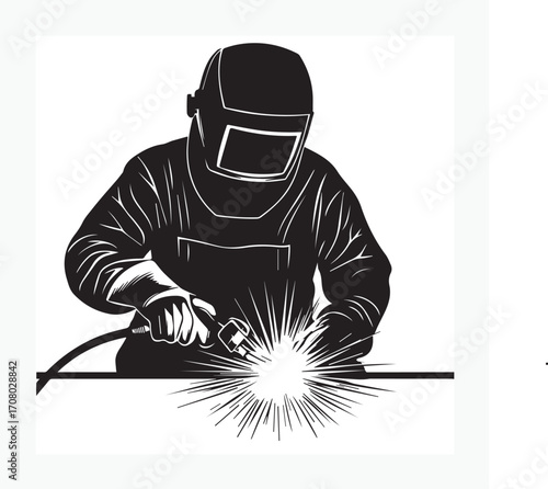 welder at work in the factory
