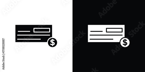 Money check icons. glyph vector icon. Vector illustration eps 10
