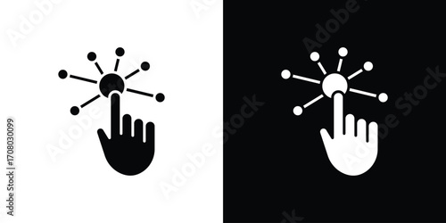 Interactive icons. glyph vector icon. Vector illustration eps 10