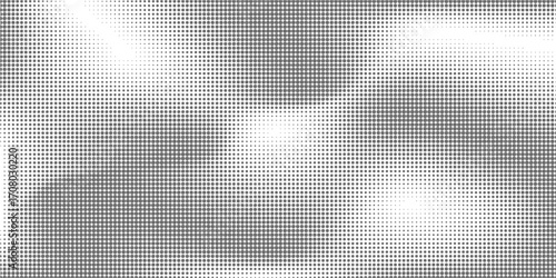 Stipple pattern, dotted geometric background. Stippling, dotwork drawing, shading using dots. Pixel disintegration, random halftone effect. White noise grainy texture. modern