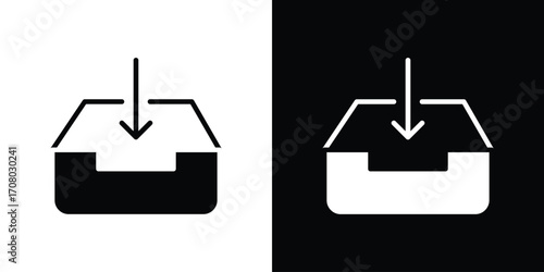 Inbox icons. glyph vector icon. Vector illustration eps 10