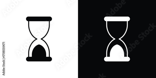Hourglass end icons. glyph vector icon. Vector illustration eps 10