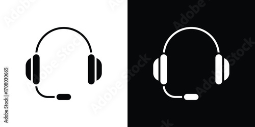 Headset icons. glyph vector icon. Vector illustration eps 10