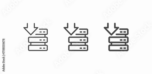 download database server icon sign vector