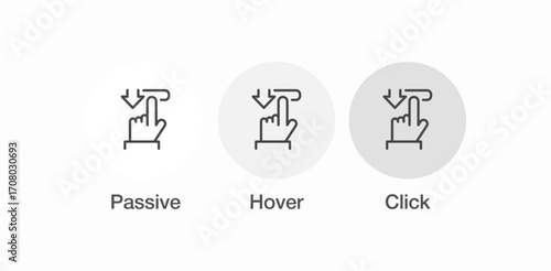 finger taps down icon sign vector