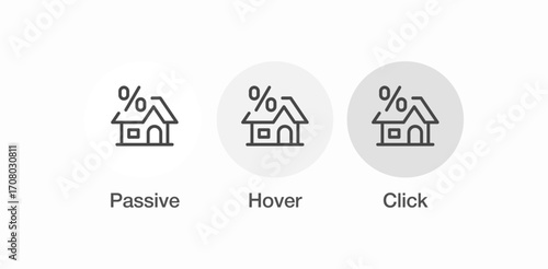 house percentage loan icon sign vector
