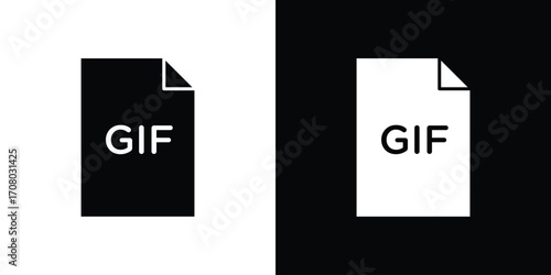 Gif icons. glyph vector icon. Vector illustration eps 10