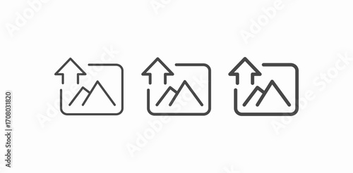 upload image file icon sign vector