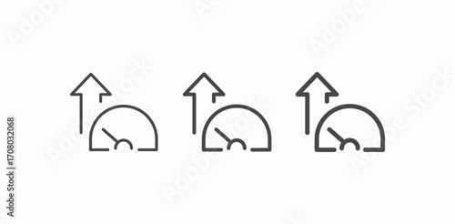 upload speed meter icon sign vector