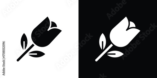 Flower tulip icons. glyph vector icon. Vector illustration eps 10