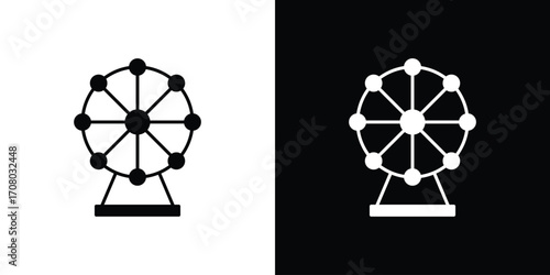 Ferris wheel icons. glyph vector icon. Vector illustration eps 10