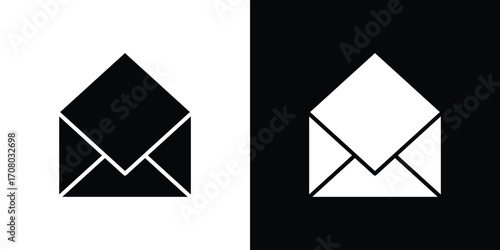 Envelope open icons. glyph vector icon. Vector illustration eps 10