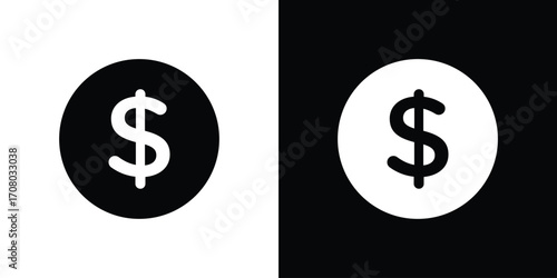 Dollar icons. glyph vector icon. Vector illustration eps 10