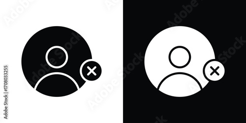 Delete user icons. glyph vector icon. Vector illustration eps 10