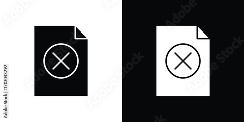 Delete Document icons. glyph vector icon. Vector illustration eps 10