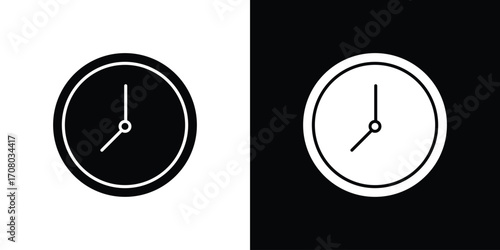 Clock seven icons. glyph vector icon. Vector illustration eps 10