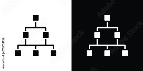 Chart tree icons. glyph vector icon. Vector illustration eps 10