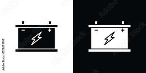 Car battery icons. glyph vector icon. Vector illustration eps 10