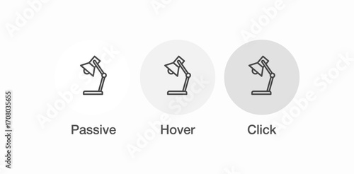 adjustable desk lamp icon sign vector