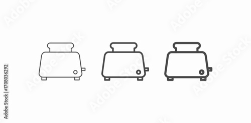 kitchen toaster appliance icon sign vector