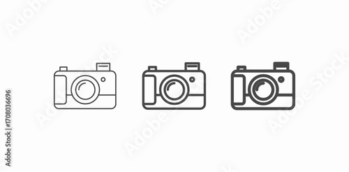 photo camera lens icon sign vector