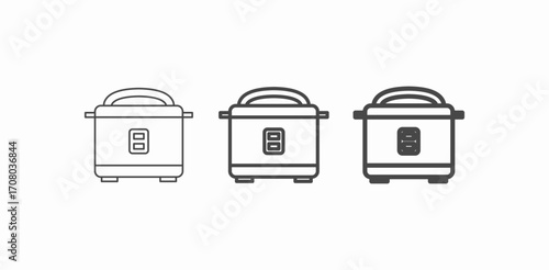 rice cooker machine icon sign vector