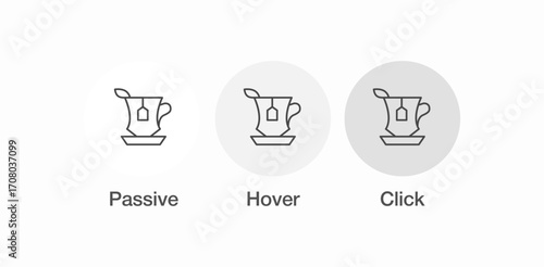 teacup with teabag icon sign vector