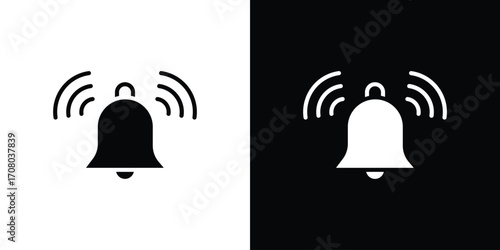Bell ring icons. glyph vector icon. Vector illustration eps 10