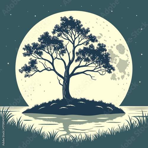 tree in the night