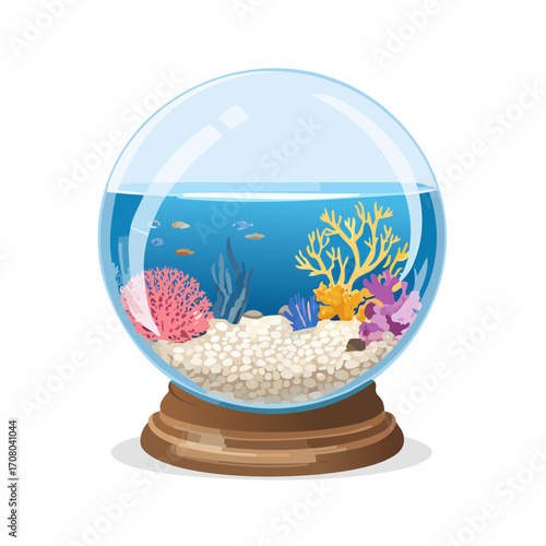 Ozean in einer Glaskugel