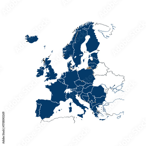Understanding the geographical distribution of a specific phenomenon across European countries and its potential correlations with environmental factors and economic development.
