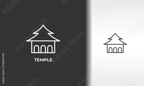 Temple Vector, Icon Or Logo Sign Isolated Symbol Illustration