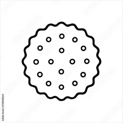 Cookie Icon Design Colorful Sweet Dessert Treat Snack Bakery Food Illustration Fun Round Chocolate Chips Bakery Shop Cute Modern Flat Graphic Art