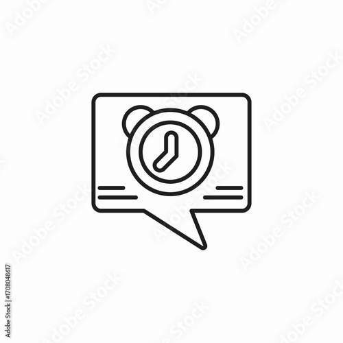 alarm notification bubble icon sign vector