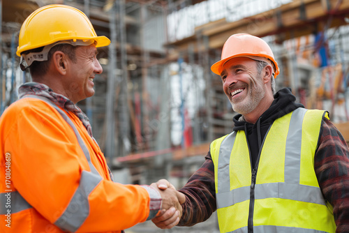 HSE officers shaking hands with each other