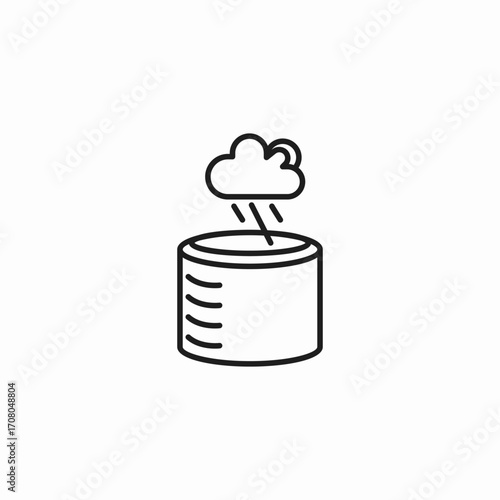 database with cloud icon sign vector