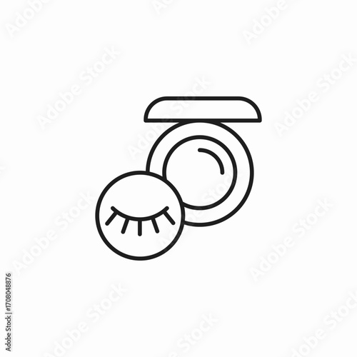 eyeshadow makeup kit icon sign vector