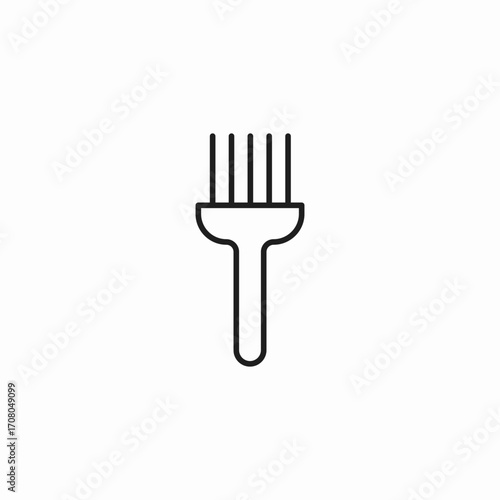 hair coloring brush icon sign vector