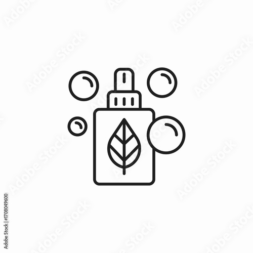 organic spray lotion icon sign vector