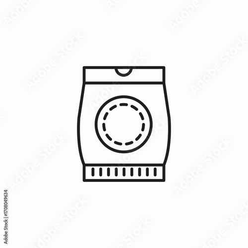 pouch snack bag icon sign vector