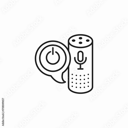 power voice control icon sign vector