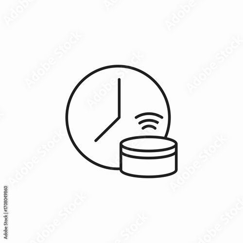 smart alarm clock icon sign vector