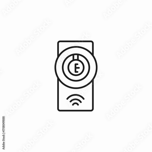 smart energy meter icon sign vector