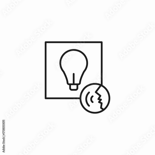 smart lightbulb command icon sign vector