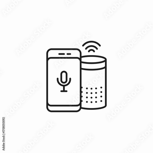 smartphone speaker connection icon sign vector
